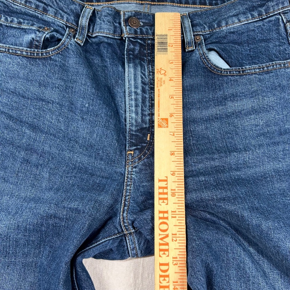 Wide Leg Blue Women's Jeans - Classic High-Rise Style - Picture 13 of 14